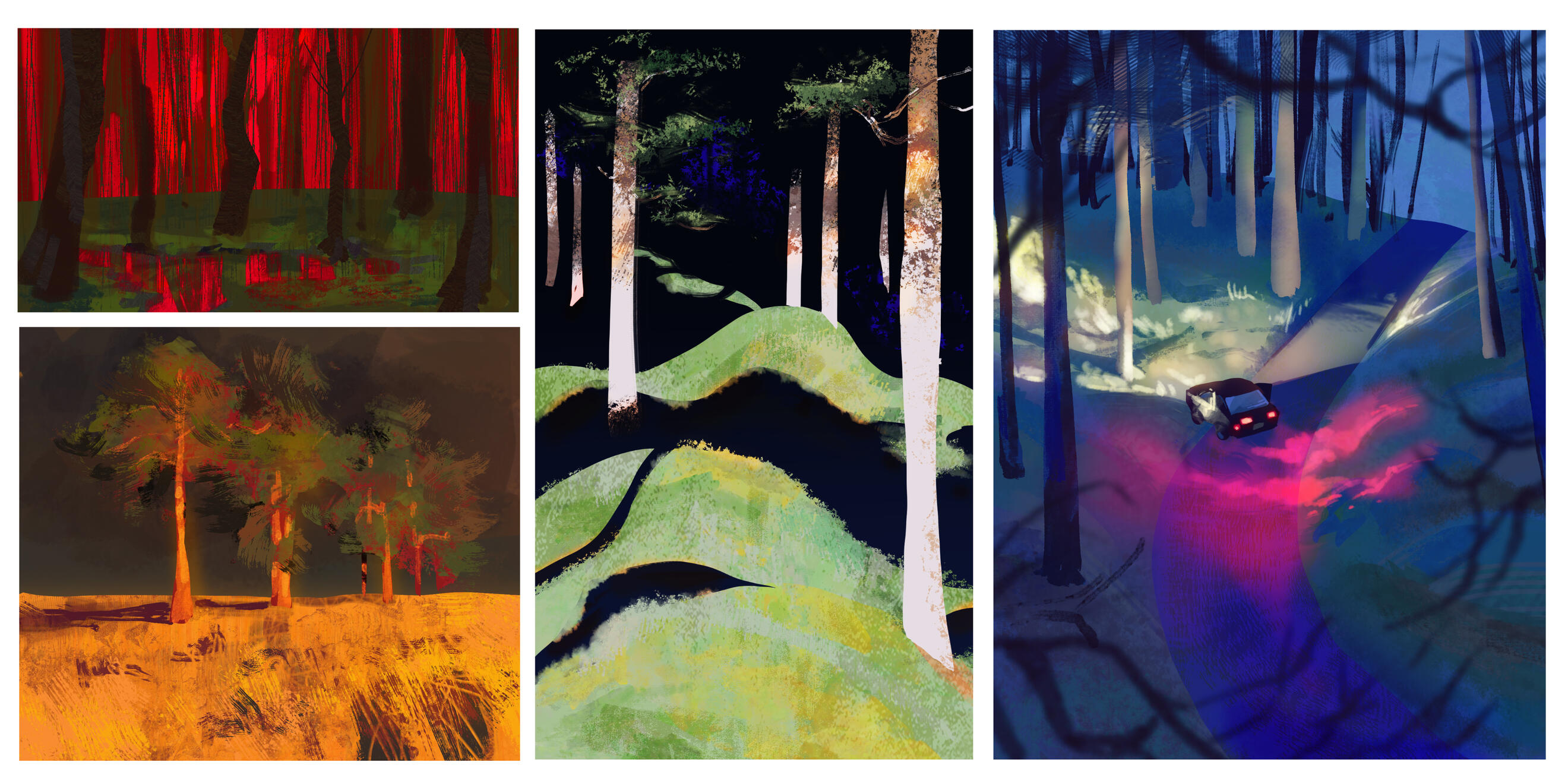 stylized background studies